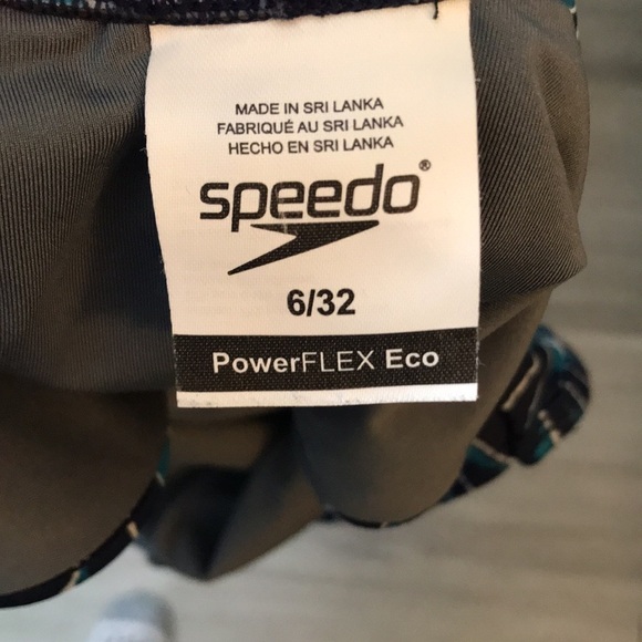 Speedo “Mosaic Maze” Relay Back Power Flex One-Piece Swimsuit size 10 - Picture 4 of 9